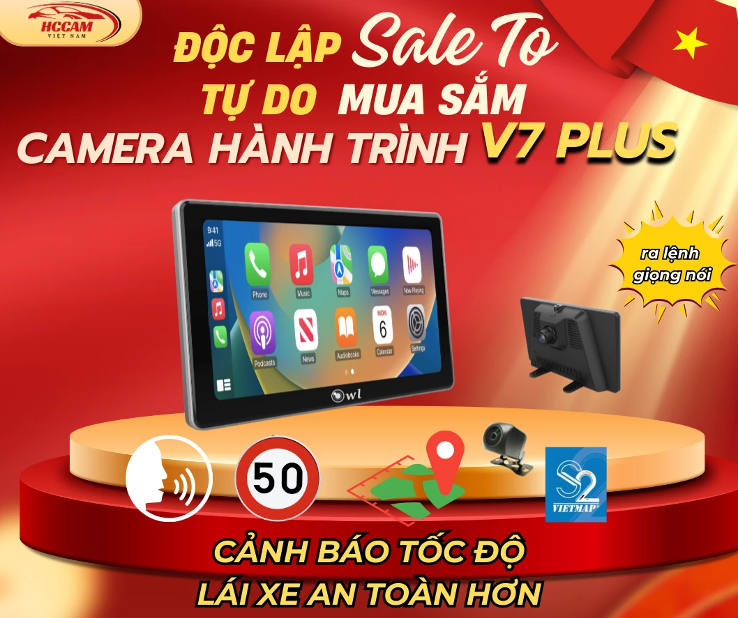 Camera hành trình V7plus 4G Android Camera cảnh báo tốc độ