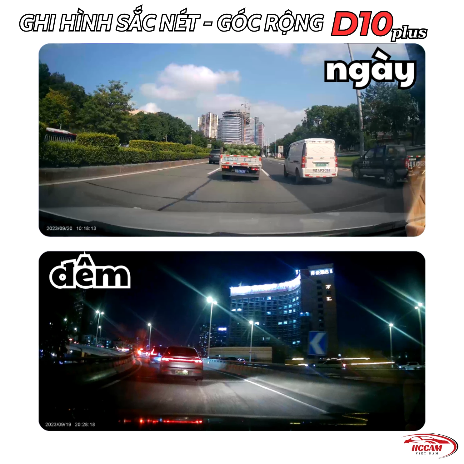 Camera hành trình D10Plus ghi hình vòng lặp thông minh 2 kênh trước sau, hỗ trợ vạch kẻ vùi xe, gắn gương tiện lợi, kết nối điện thoại trích xuất file nhanh chóng... 1