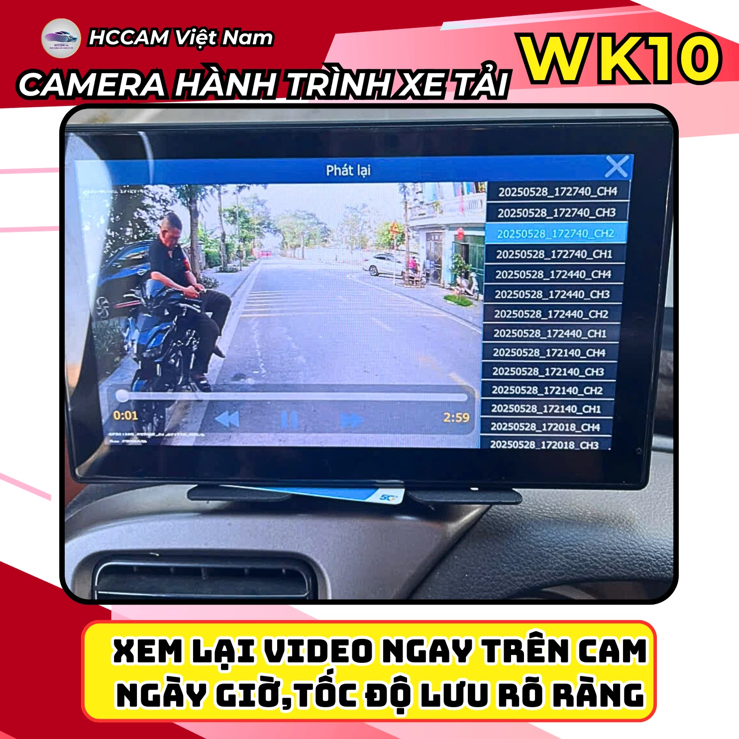 Camera Hành Trình, Xóa Điểm Mù WK10 – QUẢN LÝ An Toàn Cho Xe Tải, xe đầu kèo, cảnh báo điểm mù 7
