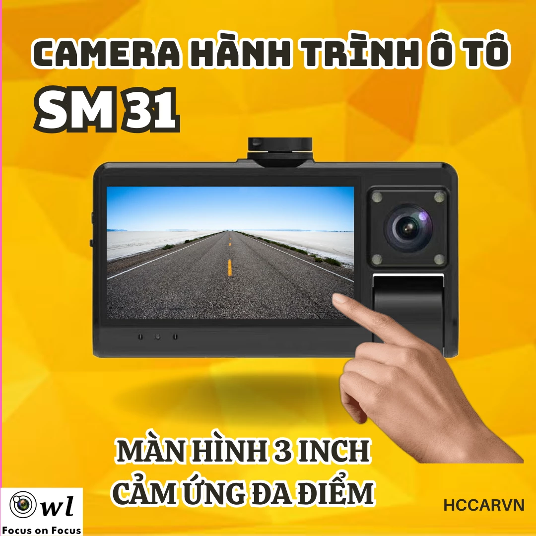 Camera hành trình ghi hình 3 mắt SM31, có kết nối điện thoại, tích hợp camera lùi và hồng ngoại quay trong xe... 1