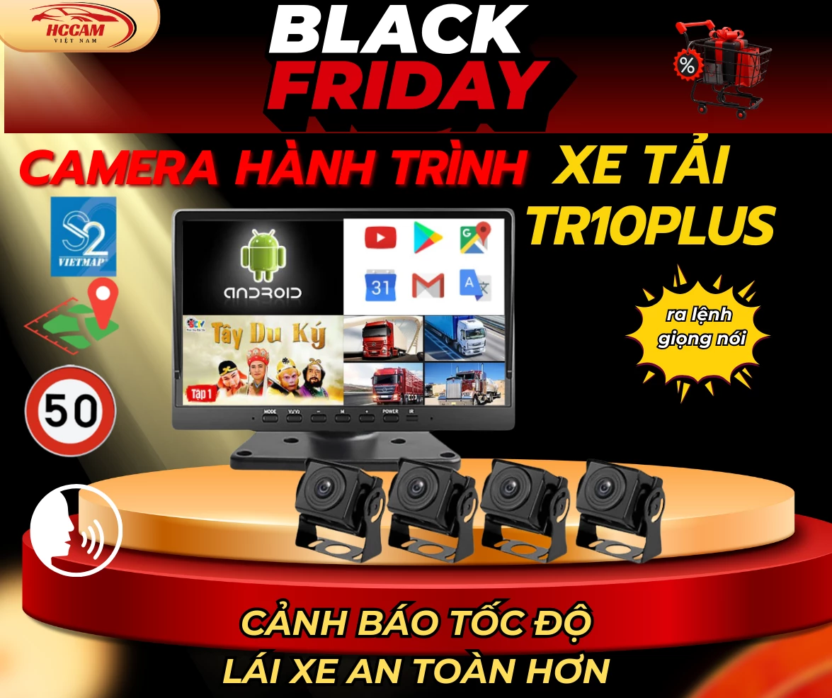 CAMERA HÀNH TRÌNH XE TẢI 360 ANDROID TR10Plus