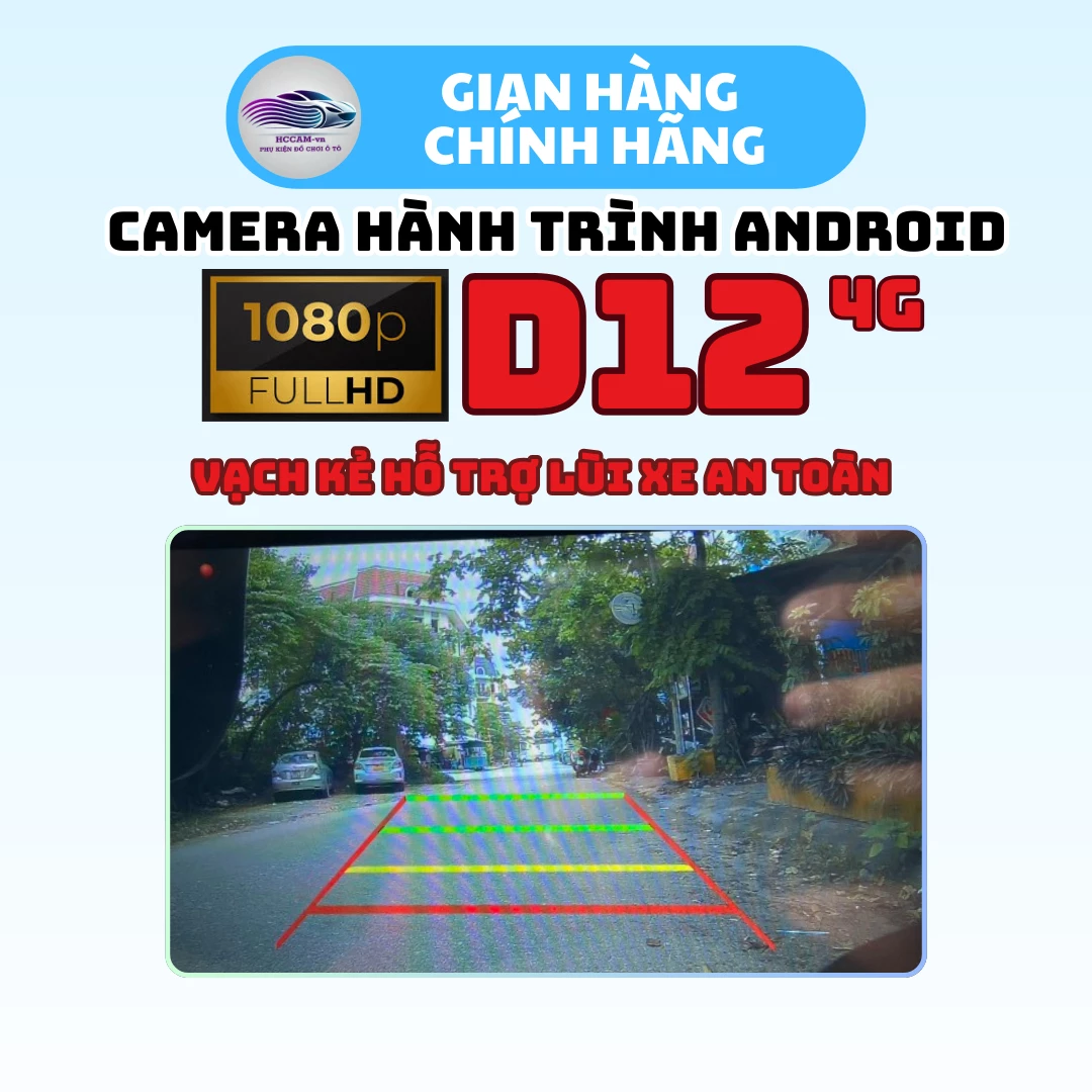 Camera hành trình Android D12 4g, Cảnh báo tốc độ, cảnh báo phạt nguội, xem xe online, giải trí online 5