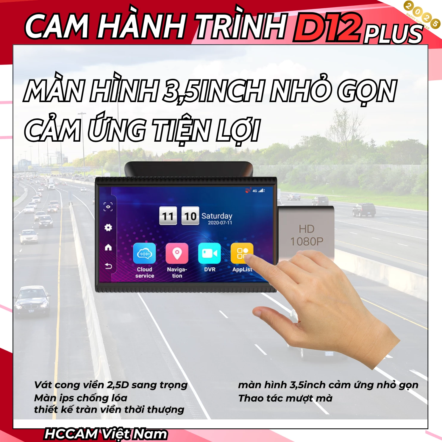 Camera hành trình Android D12 4g, Cảnh báo tốc độ, cảnh báo phạt nguội, xem xe online, giải trí online 4