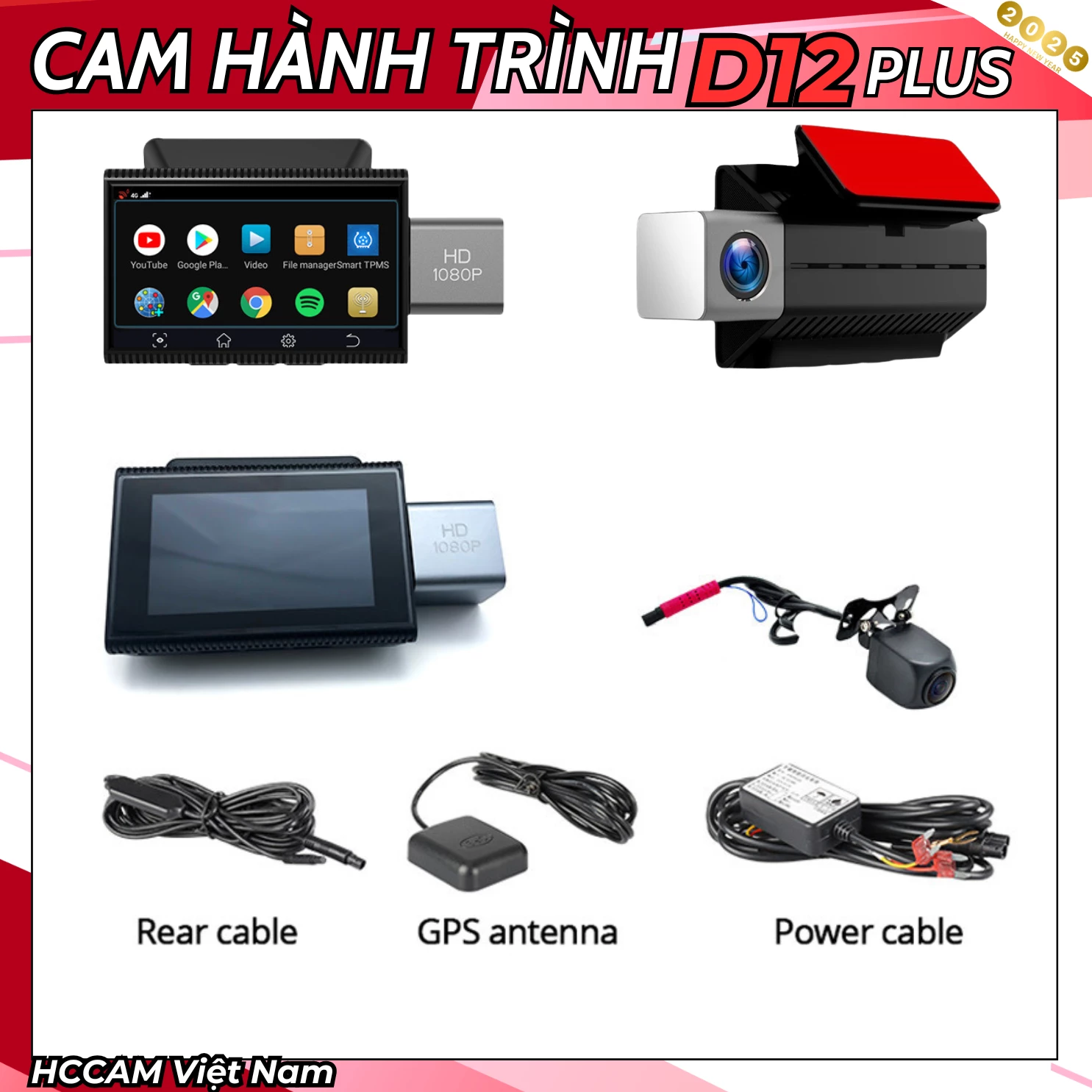 Camera hành trình Android D12 4g, Cảnh báo tốc độ, cảnh báo phạt nguội, xem xe online, giải trí online 5