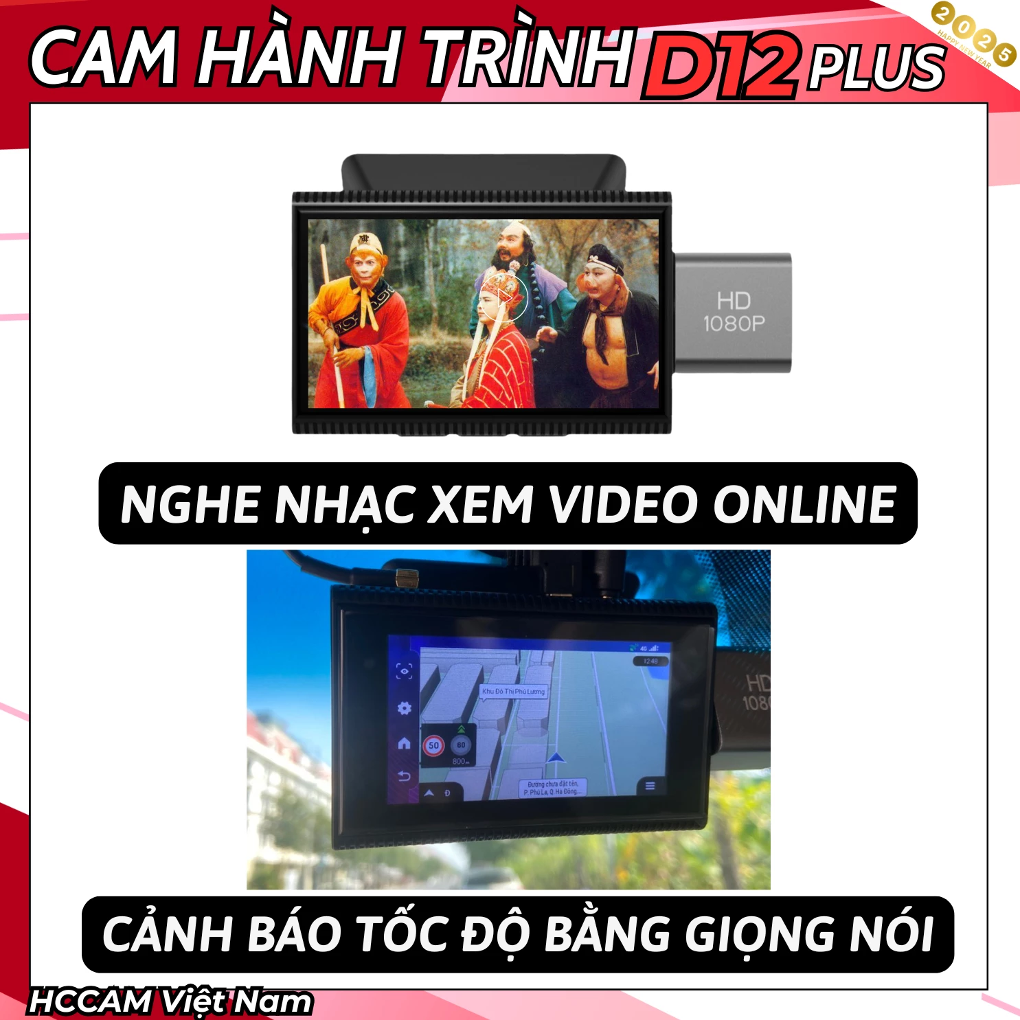 Camera hành trình Android D12 4g, Cảnh báo tốc độ, cảnh báo phạt nguội, xem xe online, giải trí online 8