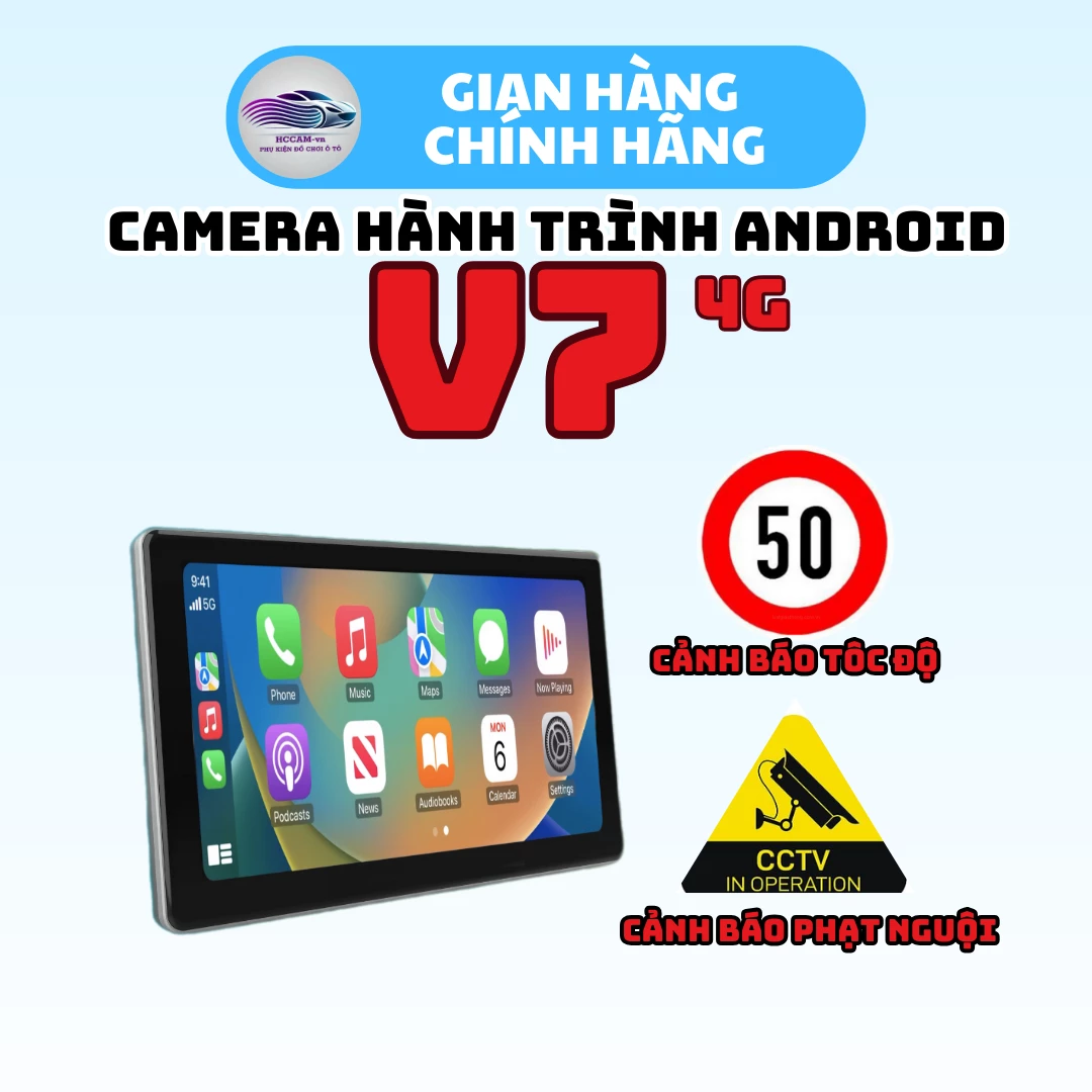 Camera hành trình Android V7 4G, cảnh báo tốc độ, cảnh báo phạt nguội, ghi đè vòng lặp thông minh, xem xe online... 2