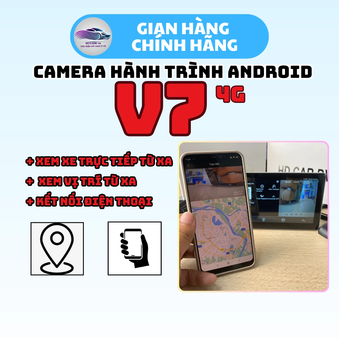 Camera hành trình Android V7 4G, cảnh báo tốc độ, cảnh báo phạt nguội, ghi đè vòng lặp thông minh, xem xe online... 5