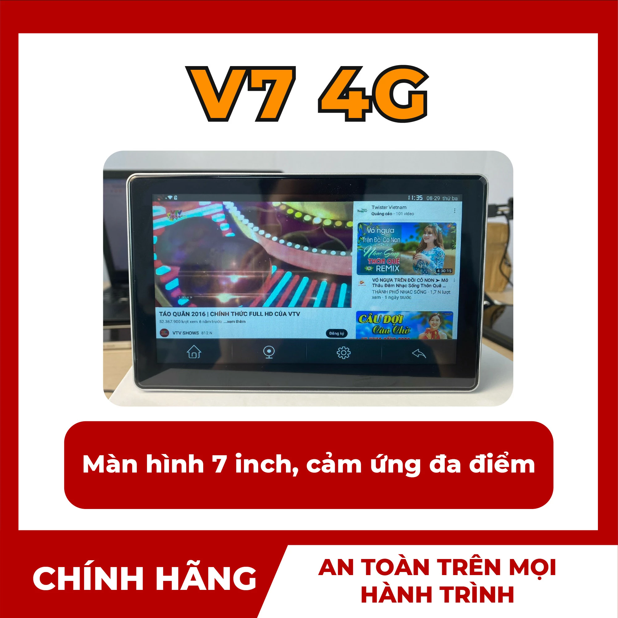 Camera hành trình Android V7plus 4G, cảnh báo tốc độ, cảnh báo phạt nguội, ghi đè vòng lặp thông minh, xem xe online từ xa 6