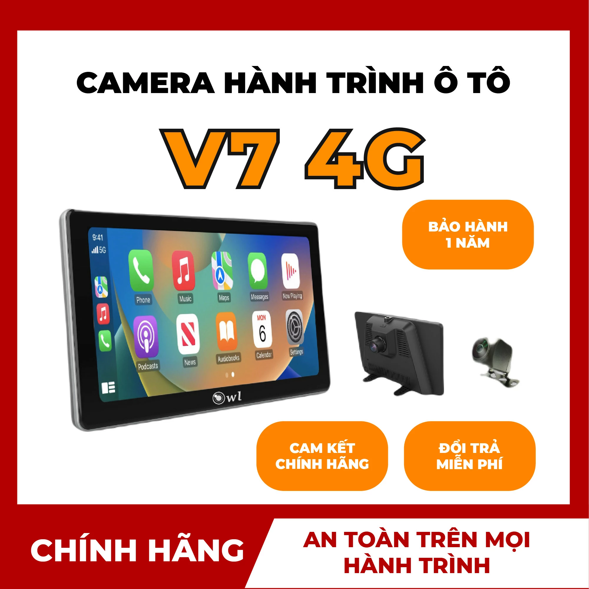 Camera hành trình Android V7plus 4G, cảnh báo tốc độ, cảnh báo phạt nguội, ghi đè vòng lặp thông minh, xem xe online từ xa 8
