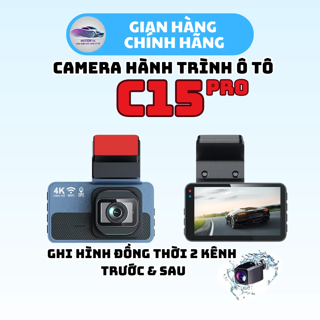 Camera hành trình C15 pro ghi hình 2 kênh chất lượng 4k+1080P, ADAS, BSD, LCA 1