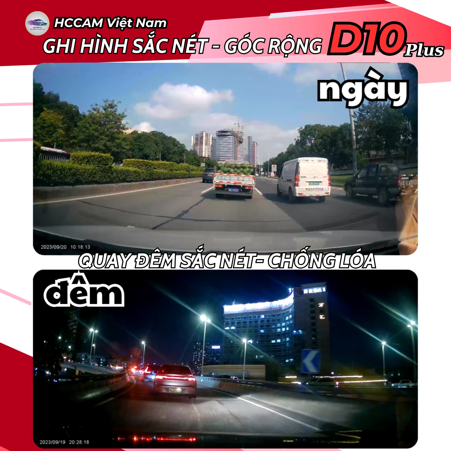 Camera hành trình gắn gương HCCam D10plus Carplay - ghi hình đồng thời 2 kênh, kết nối carplay, android auto không dây... 8