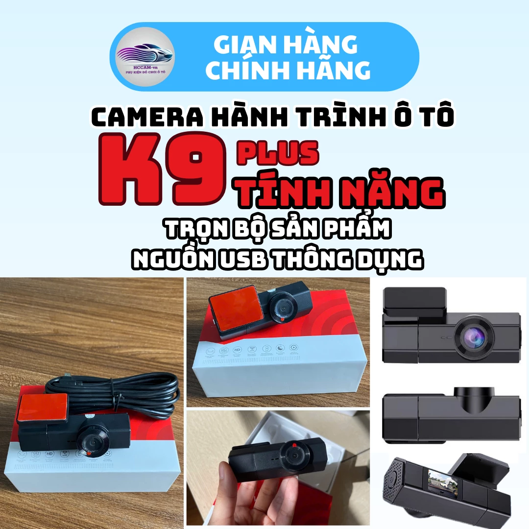 Camera hành trình K9 plus, ghi hình FULLHD 1080P, kết nối điện thoại xoay 360 độ quay trước hoăc trong xe. 7