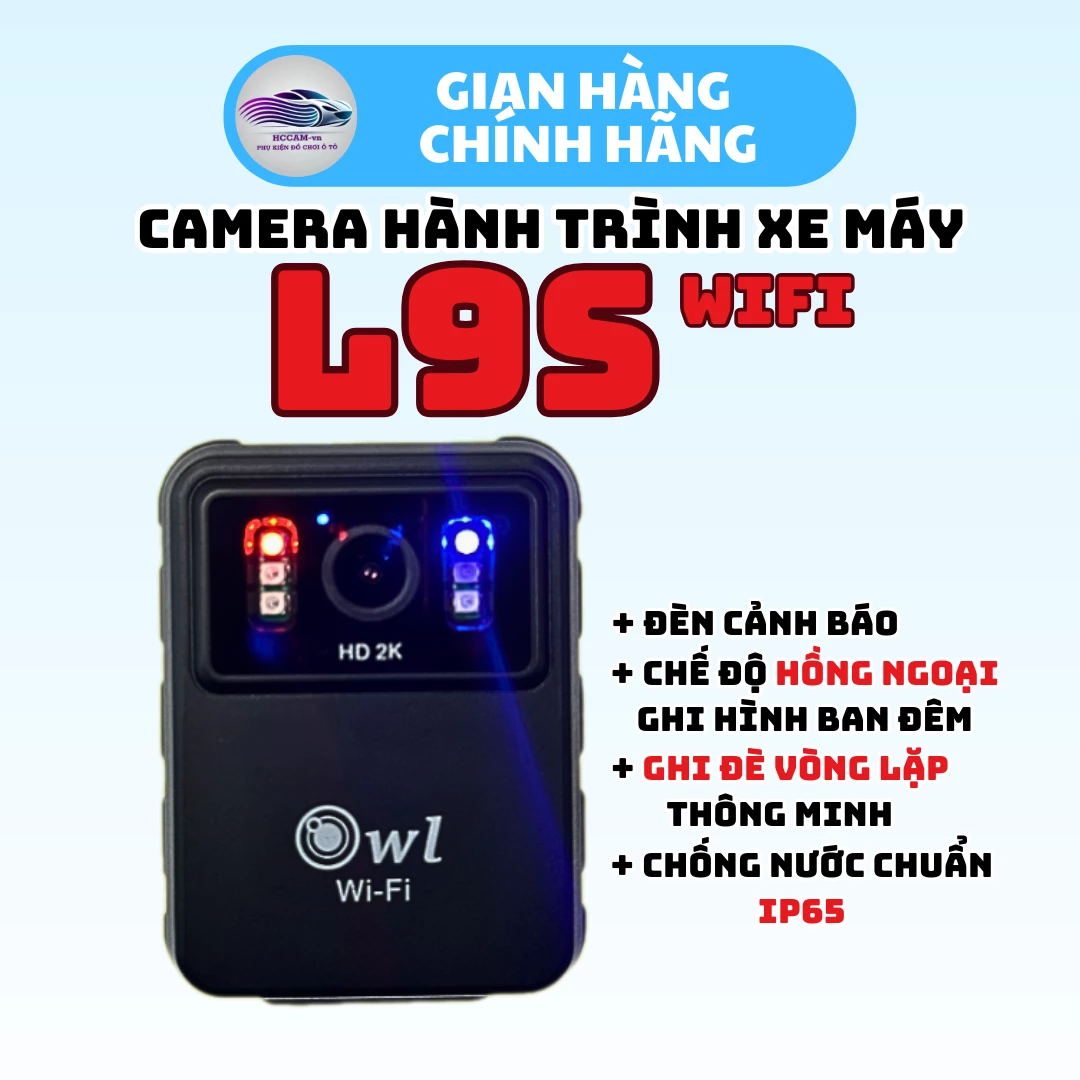 Camera hành trình xe máy L9S Plus Wifi - Ghi hình 1080FHD/2K, Pin 2000mAh, Quay liên tục 4.5-5h, Chống nước IP65, Thiết kế siêu bền, Phụ kiện xe máy/đi phượt/dash cam 1