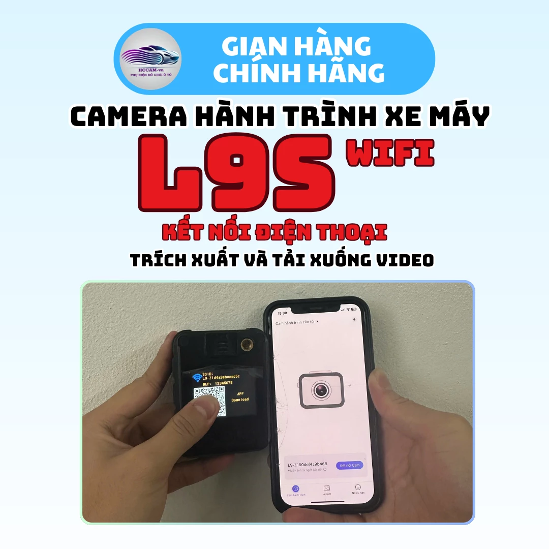 Camera hành trình xe máy L9S Plus Wifi - Ghi hình 1080FHD/2K, Pin 2000mAh, Quay liên tục 4.5-5h, Chống nước IP65, Thiết kế siêu bền, Phụ kiện xe máy/đi phượt/dash cam 3