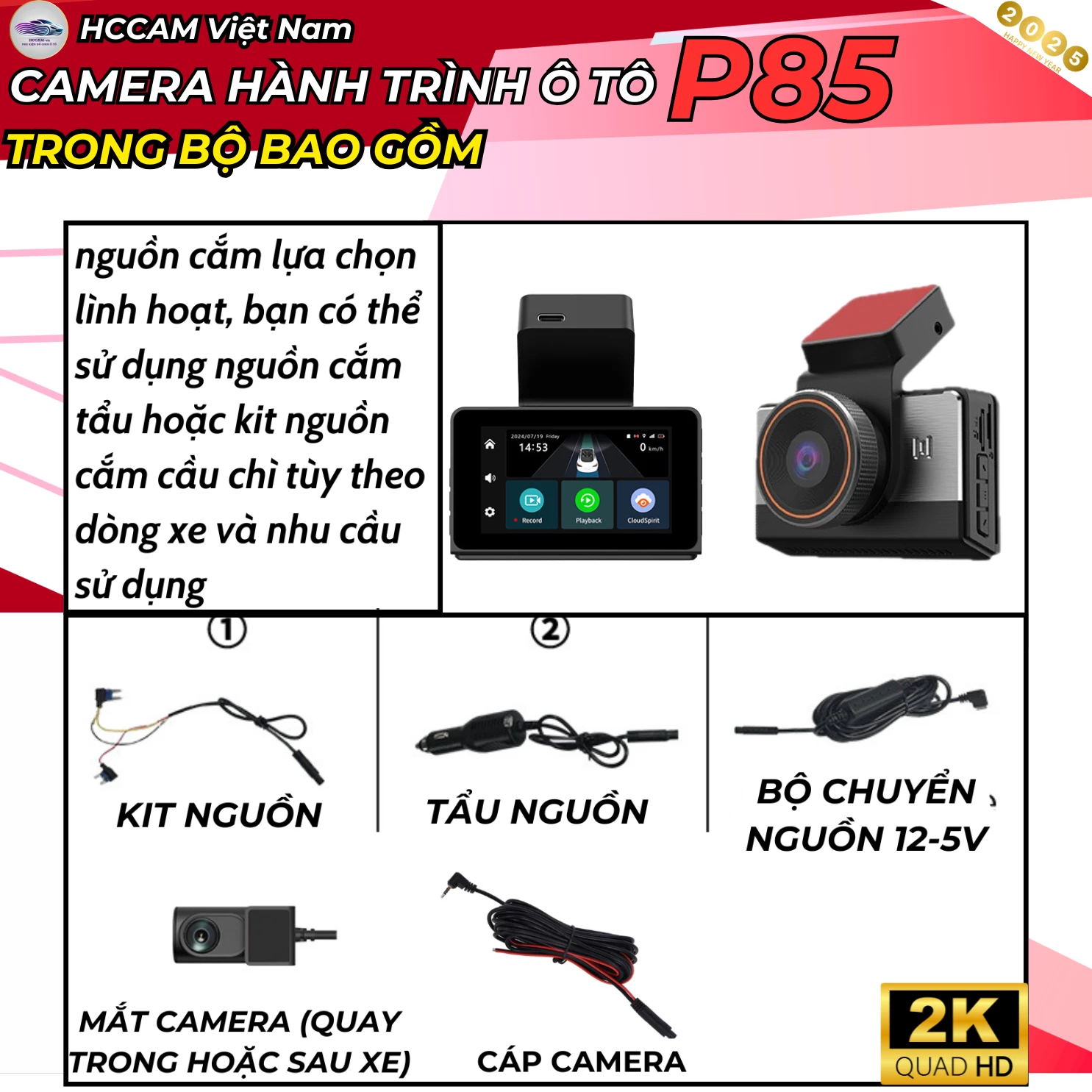 Camera hành trình P83 - Quản lý xe từ xa, đàm thoại 2 chiều, xem lại lộ trình, ghi đè vòng lặp thông minh... 1