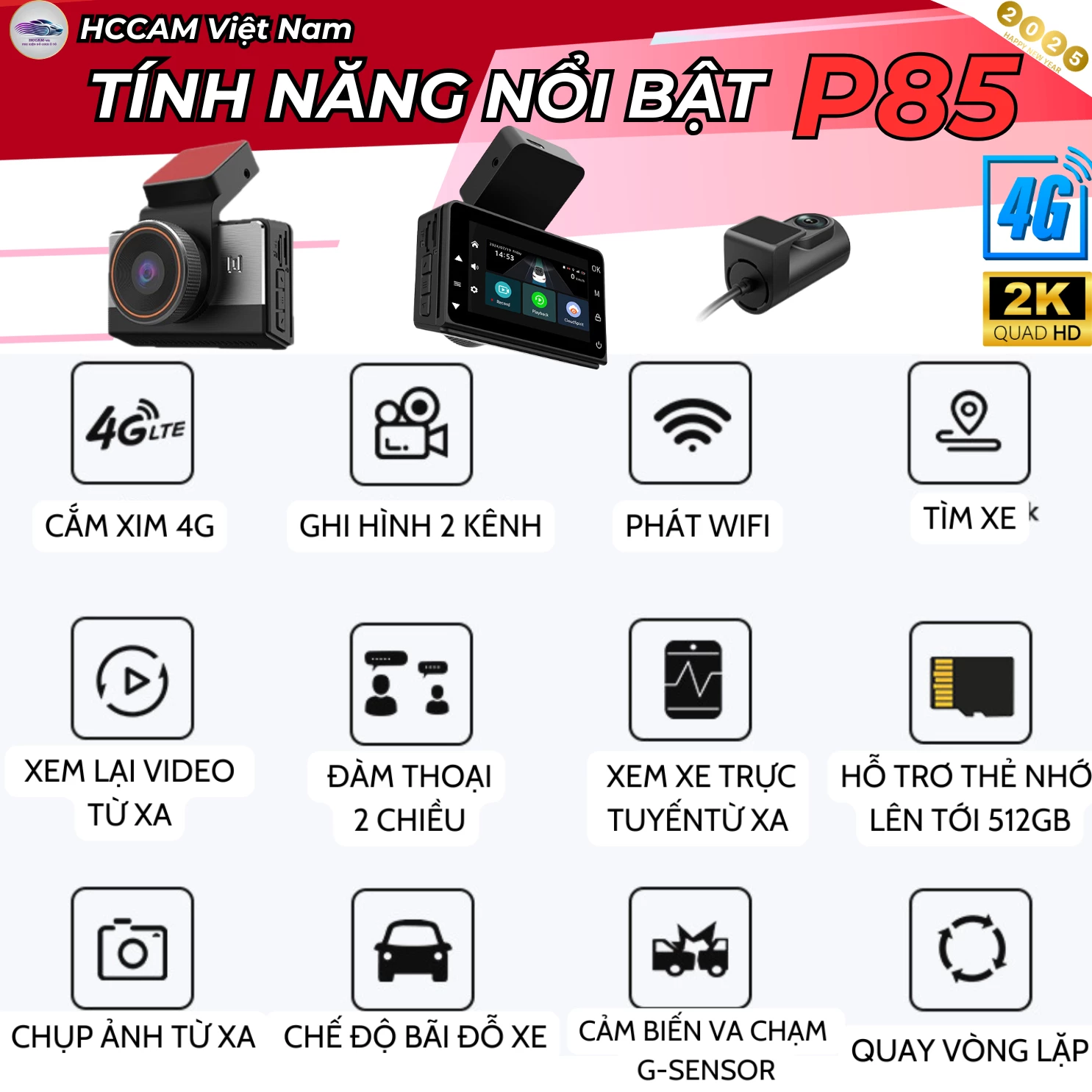Camera hành trình P83 - Quản lý xe từ xa, đàm thoại 2 chiều, xem lại lộ trình, ghi đè vòng lặp thông minh... 7
