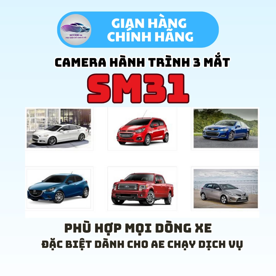 Camera hành trình ghi hình 3 mắt SM31, có kết nối điện thoại, tích hợp camera lùi và hồng ngoại quay trong xe... 6