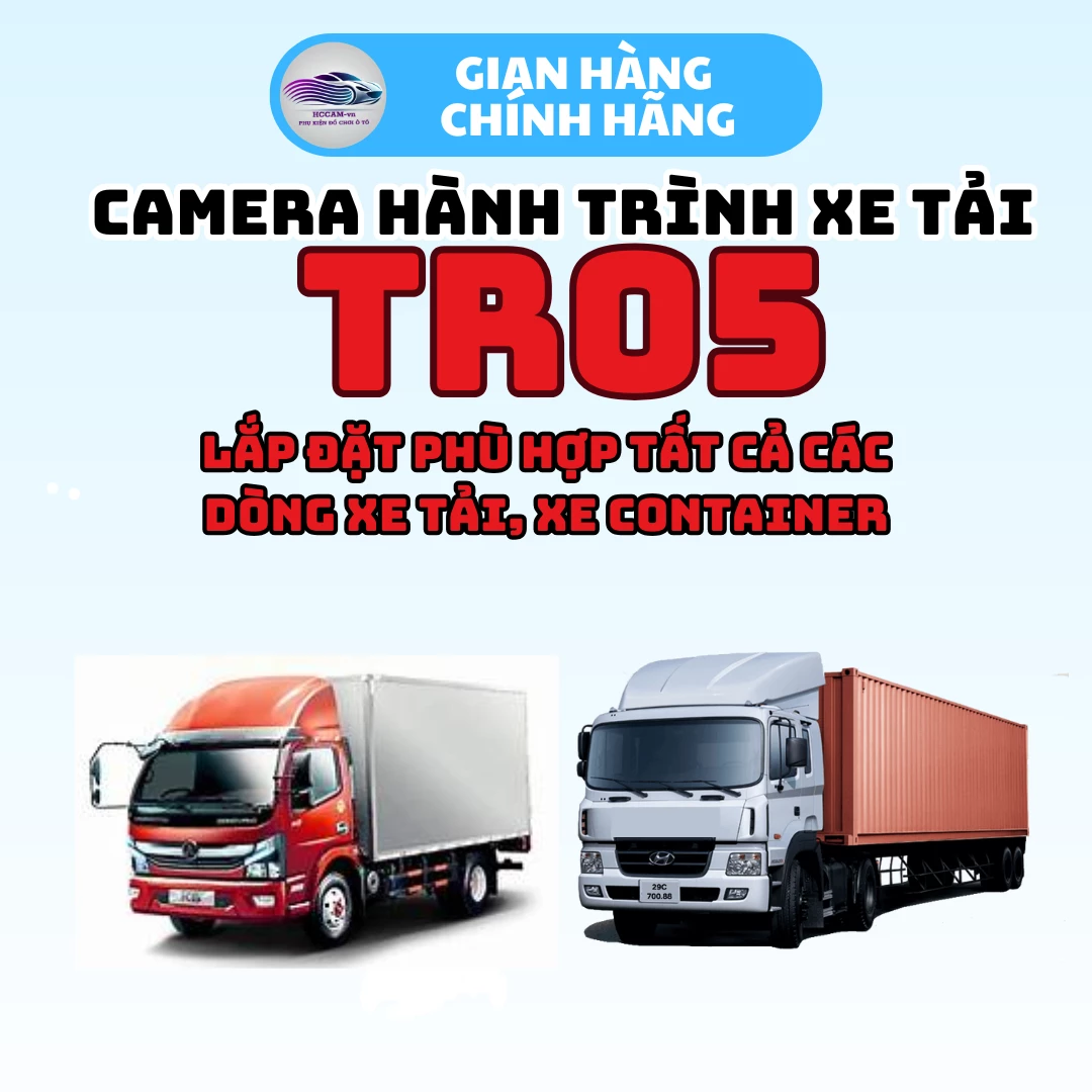 TR05-Camera hành trình kiêm màn hình hỗ trợ lùi xe tải, Ghi hình vòng lặp 2 mắt quay trước sau... 6