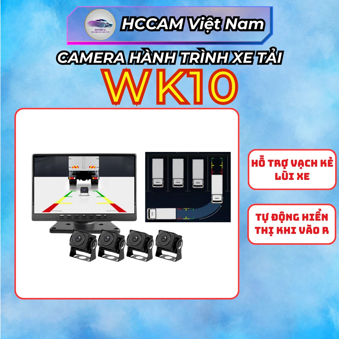 Camera Hành Trình, Xóa Điểm Mù WK10 – QUẢN LÝ An Toàn Cho Xe Tải, xe đầu kèo, cảnh báo điểm mù 4