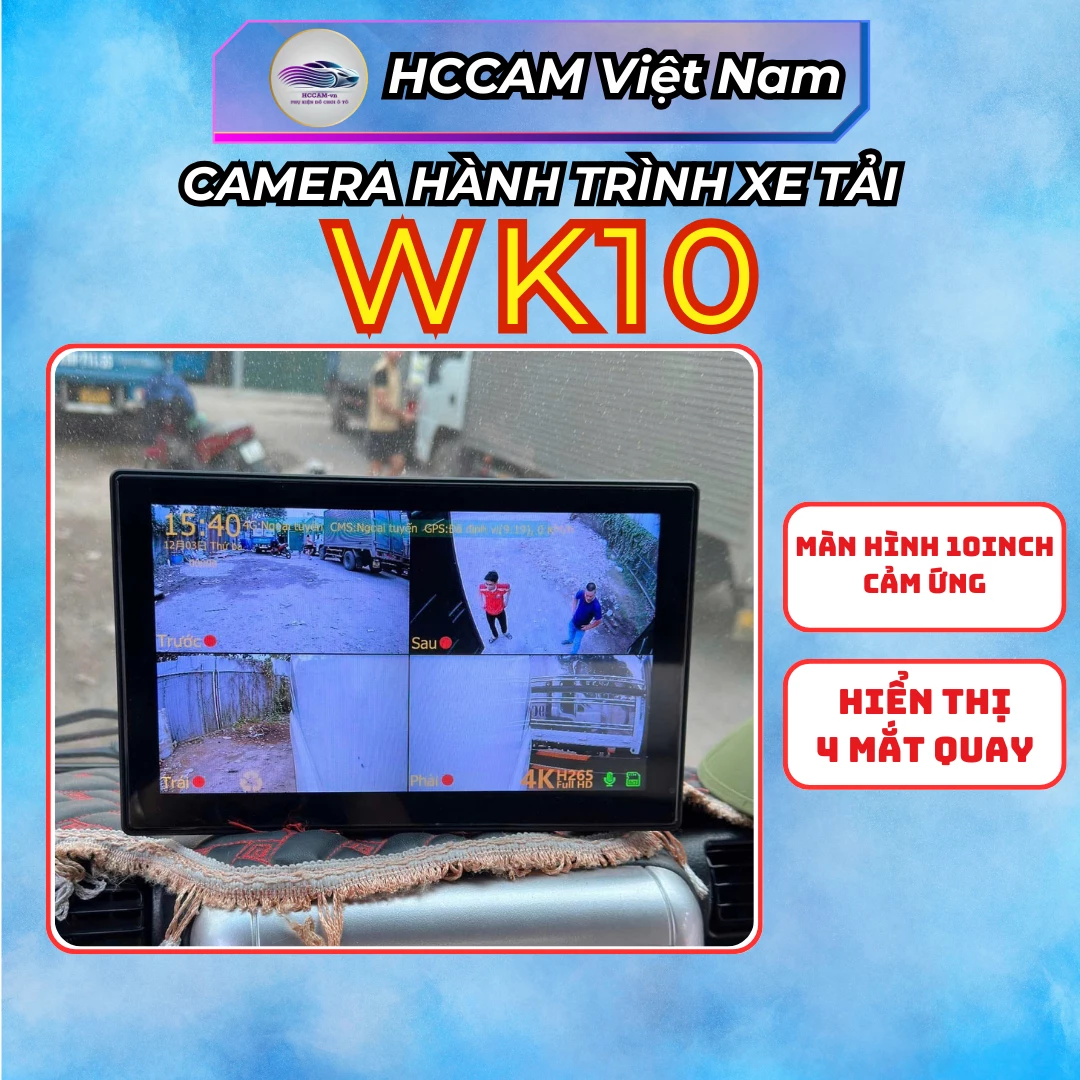 Camera Hành Trình, Xóa Điểm Mù WK10 – QUẢN LÝ An Toàn Cho Xe Tải, xe đầu kèo, cảnh báo điểm mù 1