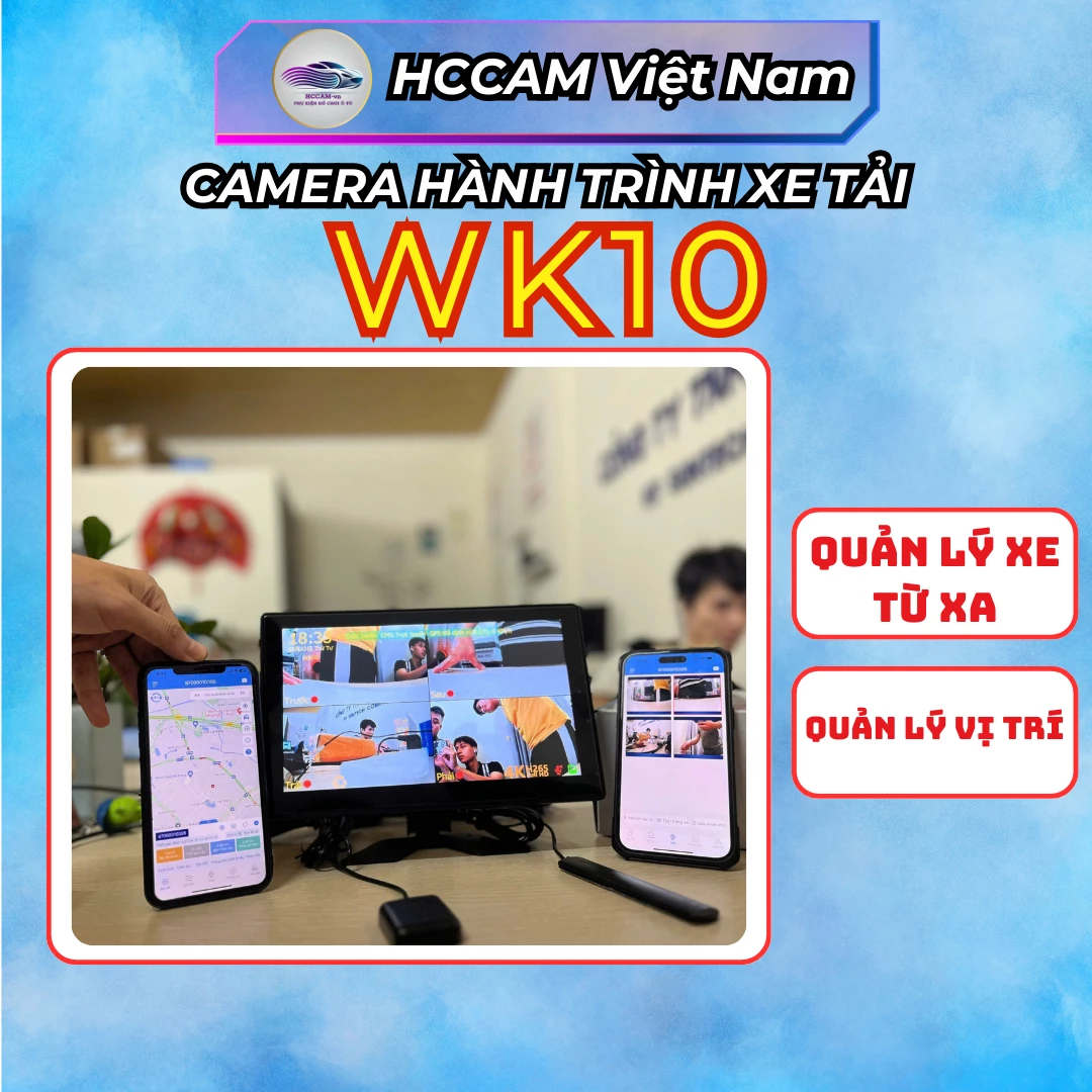 Camera Hành Trình, Xóa Điểm Mù WK10 – QUẢN LÝ An Toàn Cho Xe Tải, xe đầu kèo, cảnh báo điểm mù 2