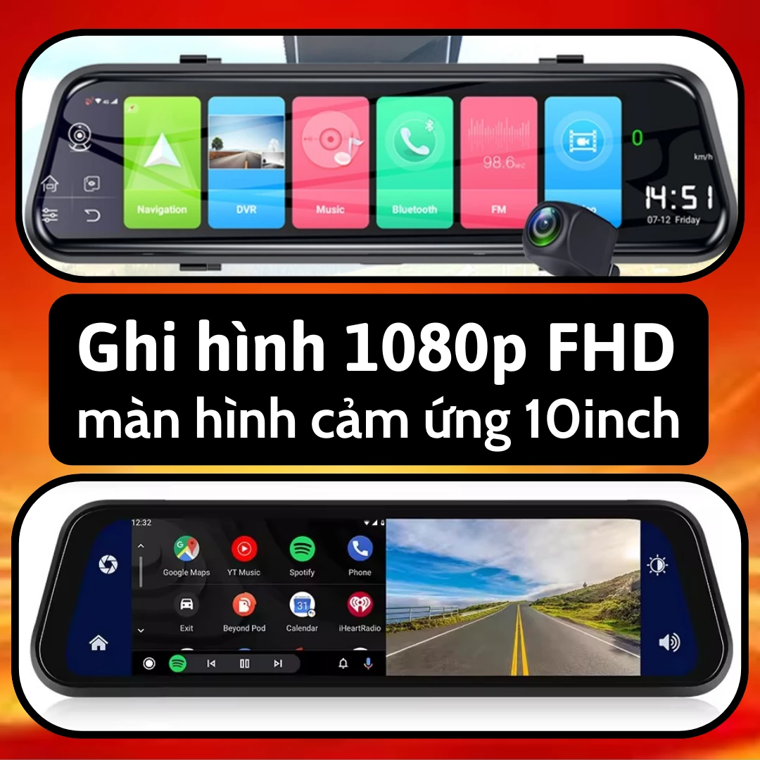 Camera hành trình Gương XR10plus 4G Android Camera 6