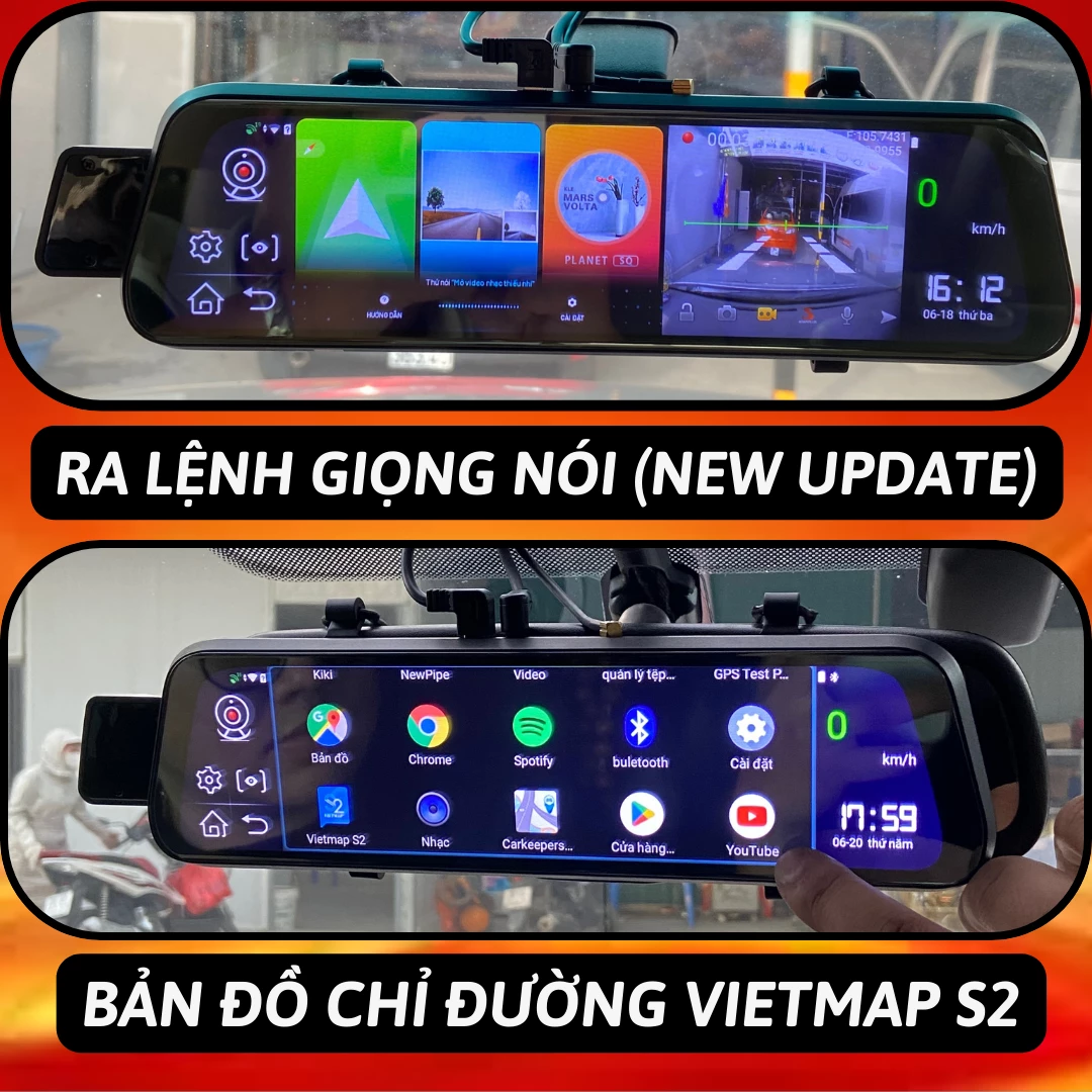 Camera hành trình Gương XR10plus 4G Android Camera 4