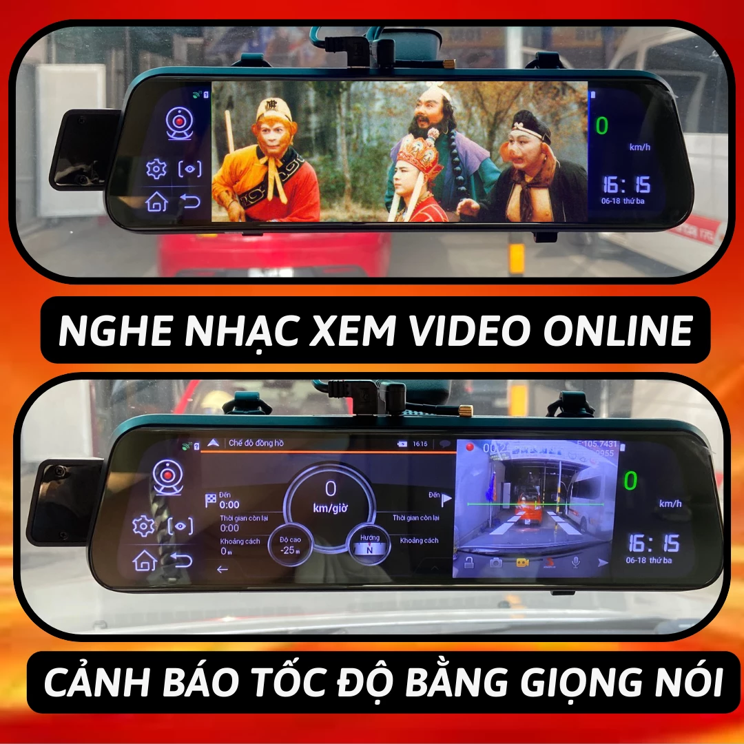 Camera hành trình Gương XR10plus 4G Android Camera 3