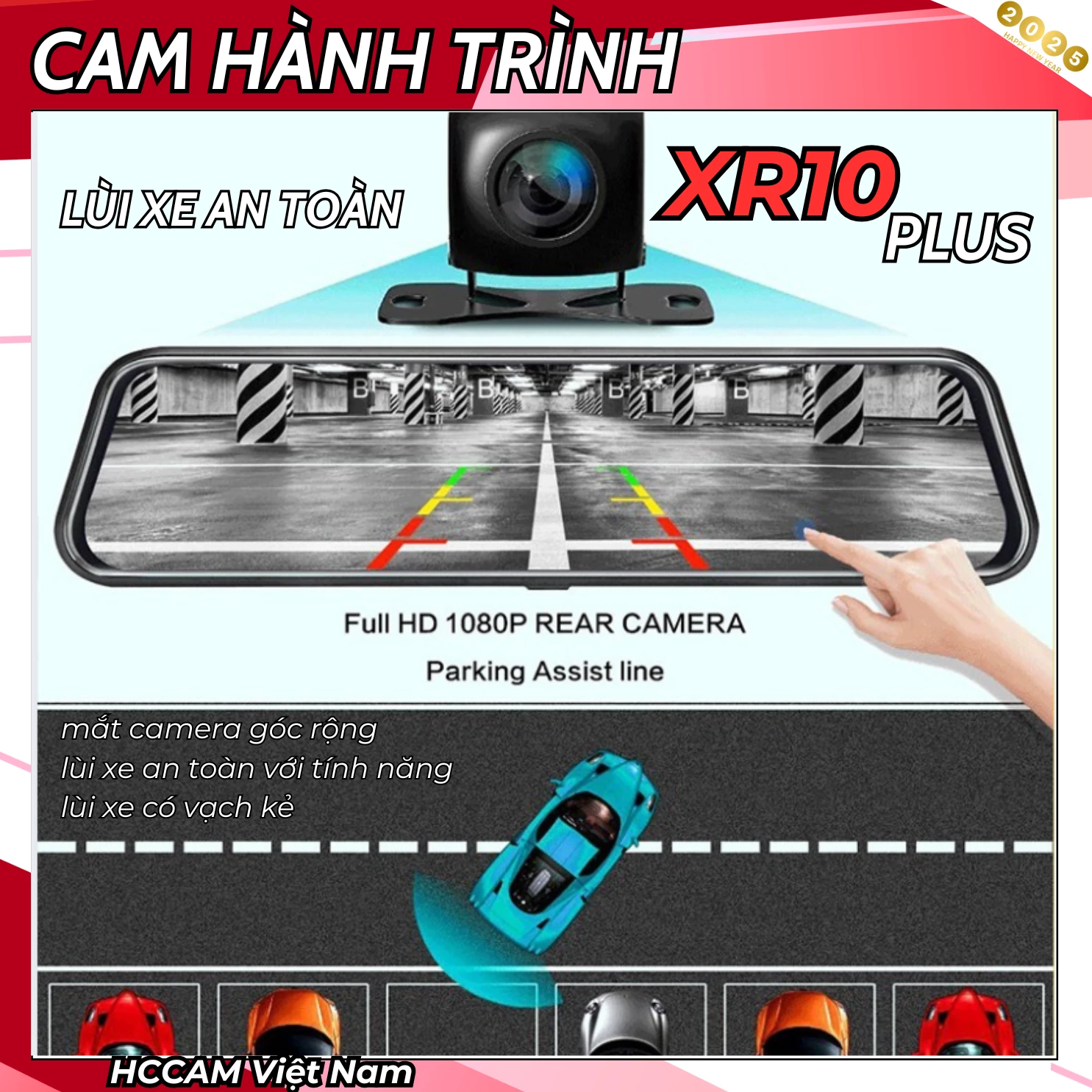Camera hành trình Gương XR10plus 4G Android Camera chính hãng HCCAM (giá vô địch) 7
