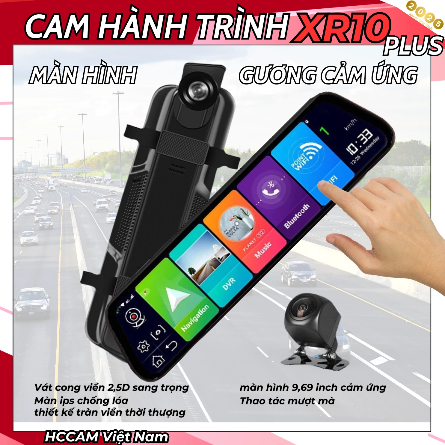 Camera hành trình Gương XR10plus 4G Android Camera chính hãng HCCAM (giá vô địch) 1