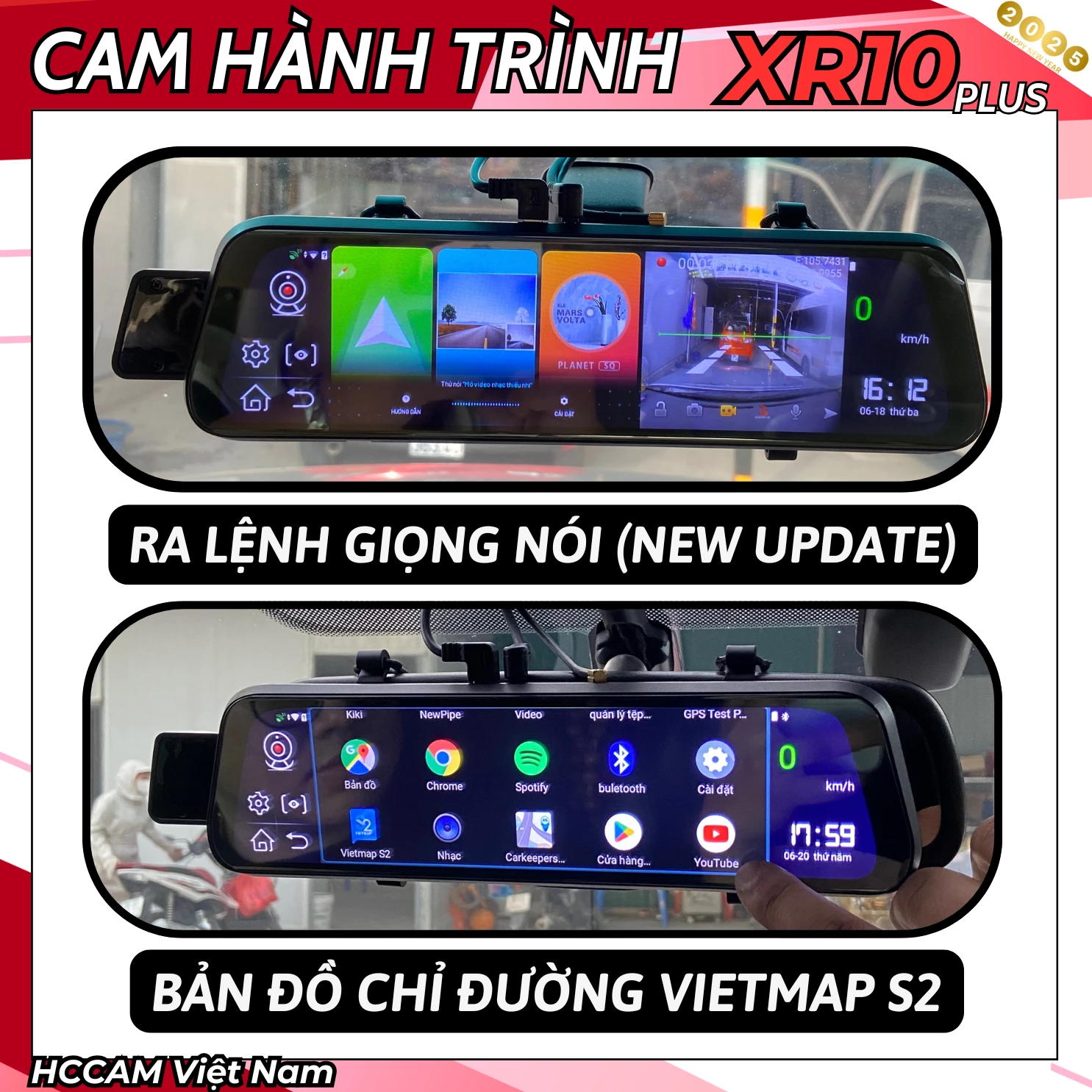 Camera hành trình Gương XR10plus 4G Android Camera chính hãng HCCAM (giá vô địch) 3