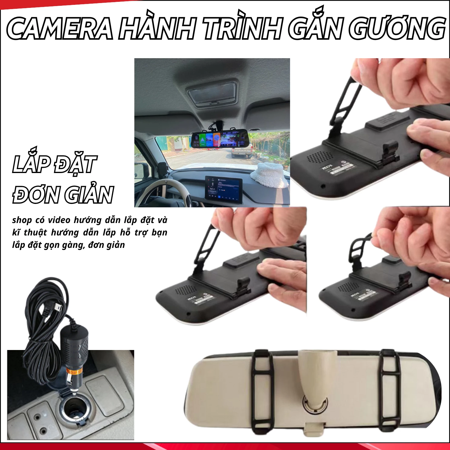 Camera hành trình Gương XR10plus 4G Android Camera chính hãng HCCAM (giá vô địch) 9
